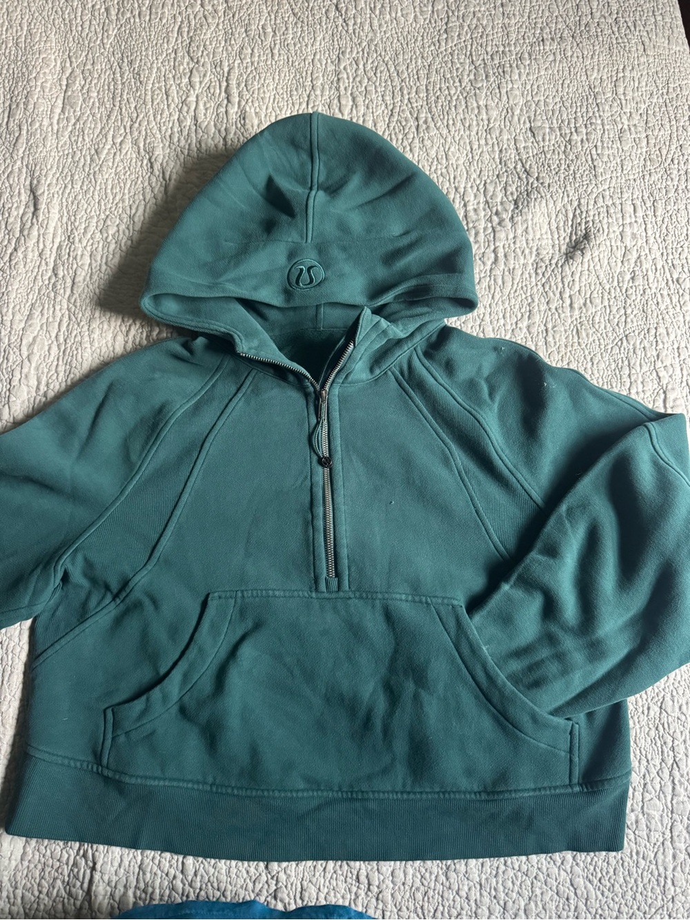 lululemon athletica Teal Half-Zip Hoodie scuba